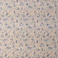 0555/ブルーのウサギと草花