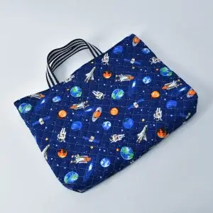 レッスンバッグ（お持ち込み生地宇宙柄）全体