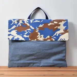 防災頭巾カバー（サファリカモフラ、無地ダンガリー）