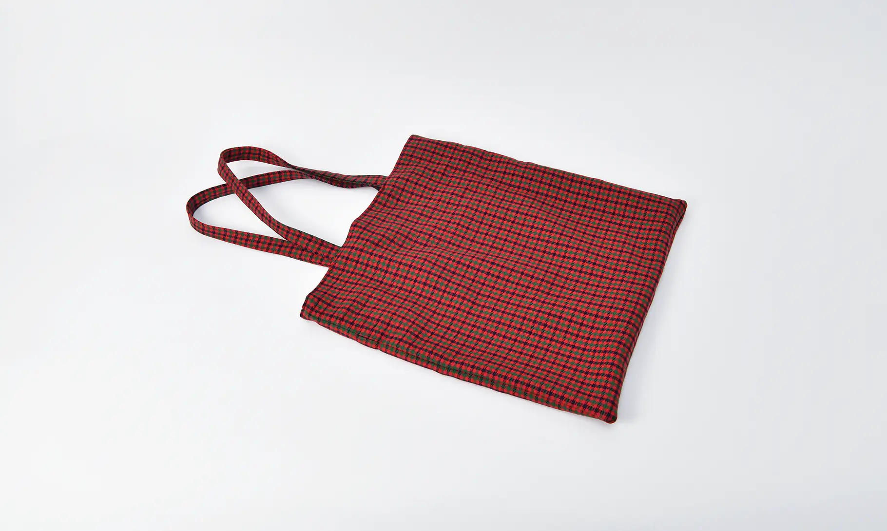 持ち込みの体操服袋（赤いカントリーチェック）別注品、全体