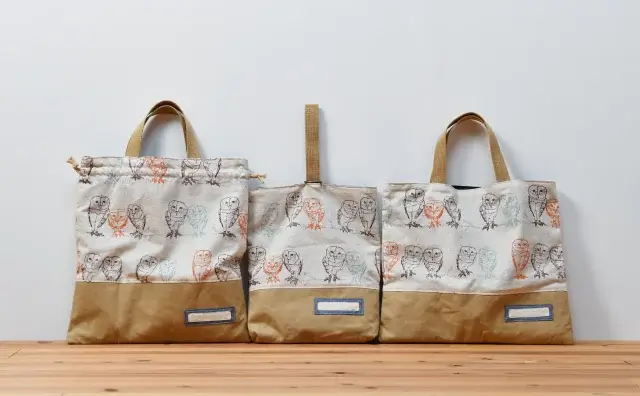 入園グッズセット(体操服袋、上ばき入れ、レッスンバッグ、計3点)