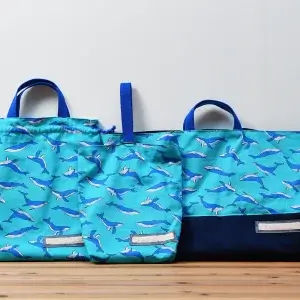 入園グッズセット(体操服袋、上ばき入れ、レッスンバッグ、計3点)