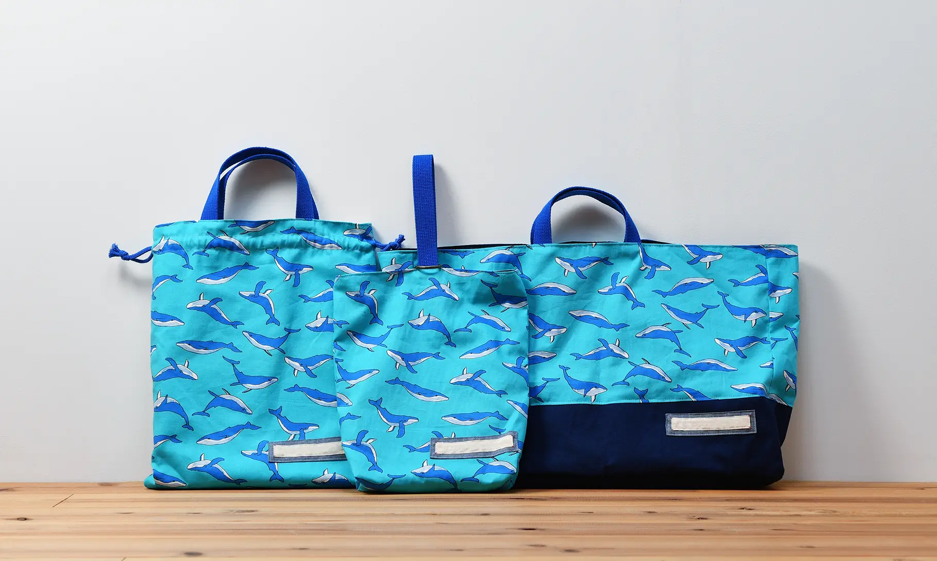 入園グッズセット(体操服袋、上ばき入れ、レッスンバッグ、計3点)