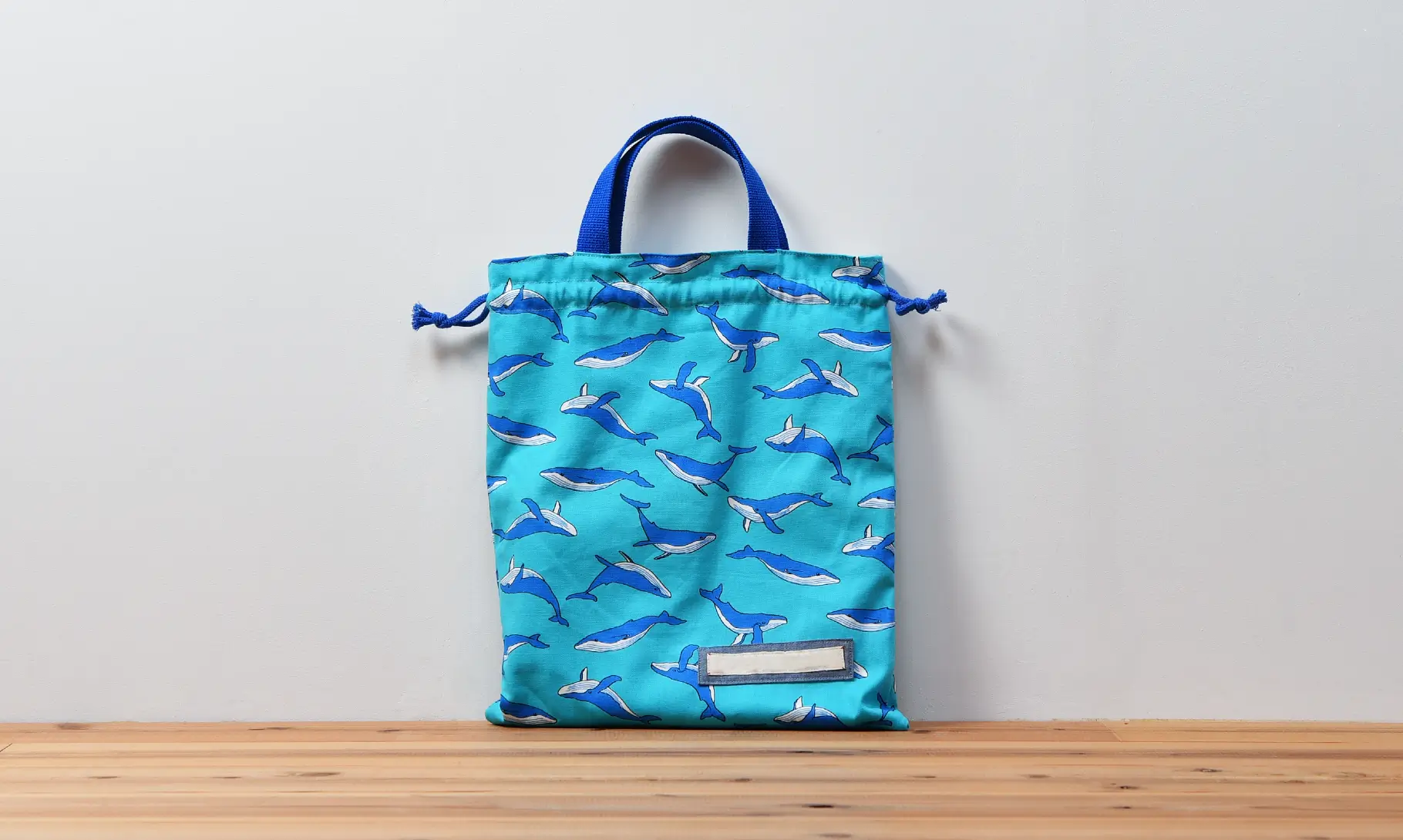 体操服袋（クジラとライトブルー）