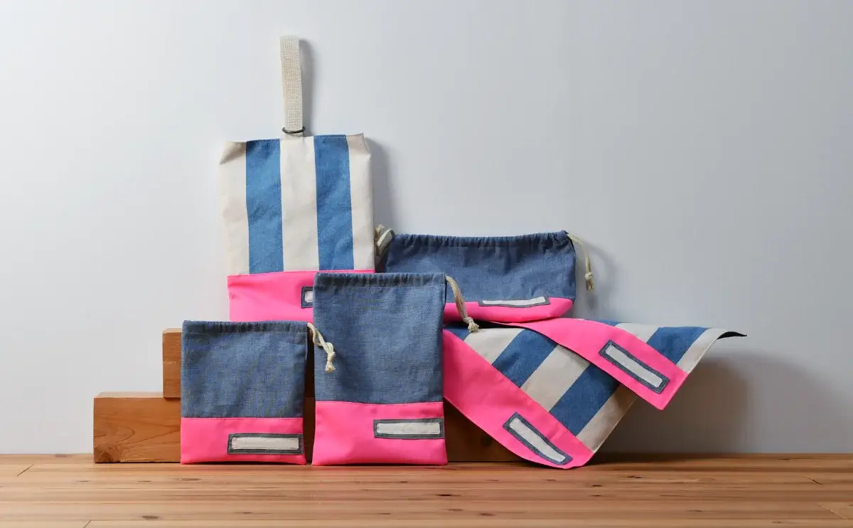 入園グッズセット(上履き入れ、弁当袋、他、計5点)