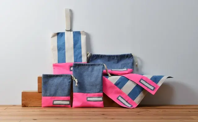 入園グッズセット(上履き入れ、弁当袋、他、計5点)