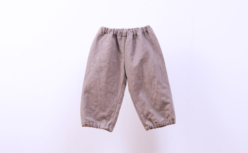 スモックパンツ90サイズ、モカグレー
