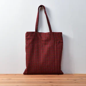 持ち込みの体操服袋（赤いカントリーチェック）別注品