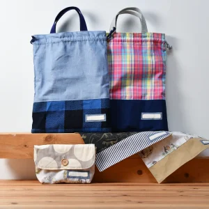 入園グッズセット(体操服袋、ランチョンマット、他、計5点)